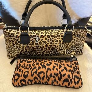 Vintage Betsey Johnson Betseyville Set of Animal Print Bags Like New